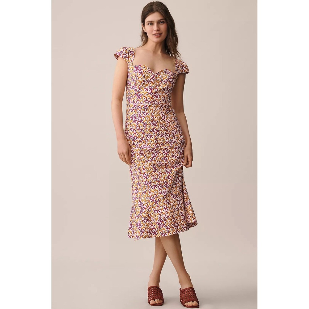 Anthropologie The Cecily Fit & Flare Sweetheart Dress by Maeve - Size Small
